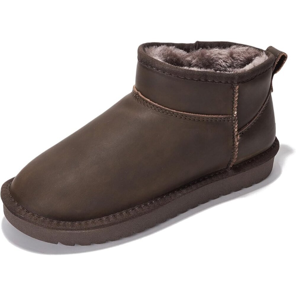 Women Brown Suede Water Resistant with Memory Foam Genuine Leather Ankle Boot